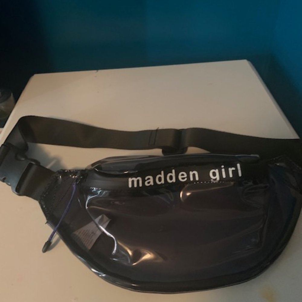 Madden Girl Black Clear Fanny Pack